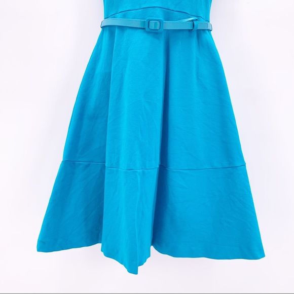 Banana Republic Knit Carrie Aquarium Blue Fit & Flare Dress Size 0 - Picture 2 of 9